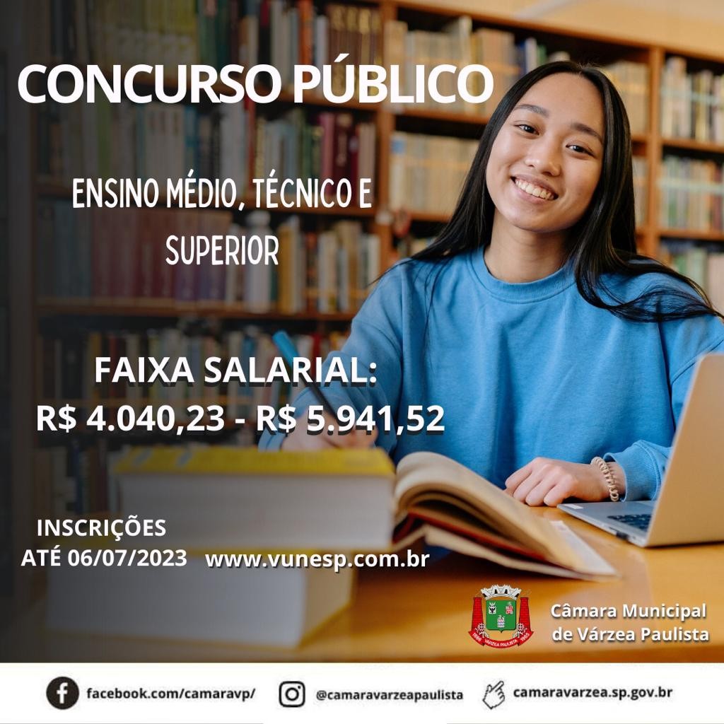 Inscrições do Concurso encerraram dia 06 de julho